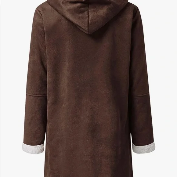 Cozy Brown Teddy Jacket with White Lining - Picture 5 of 5